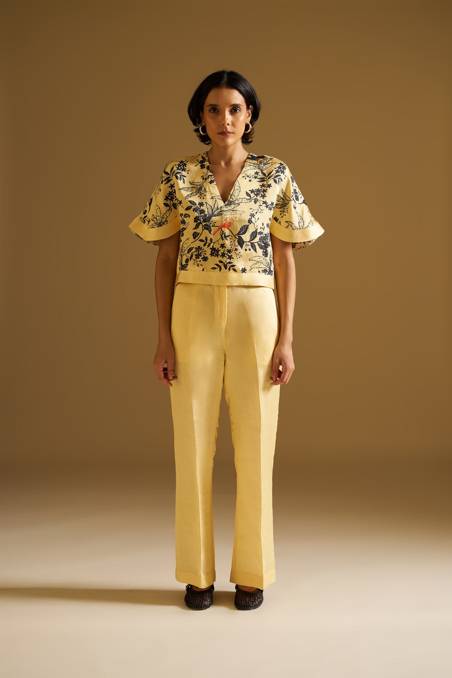 PRINTED CROP TOP WITH PANTS