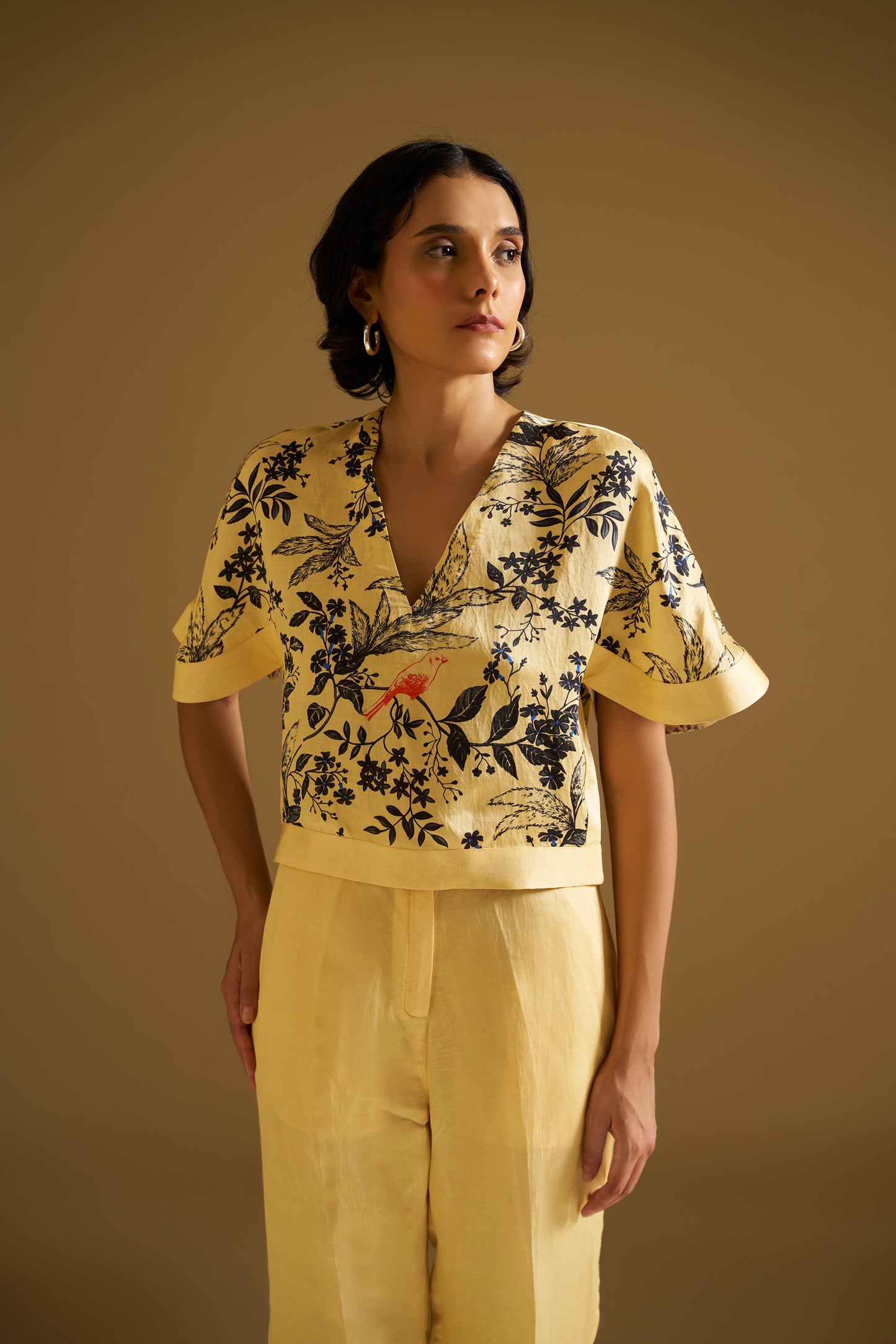 PRINTED CROP TOP WITH PANTS