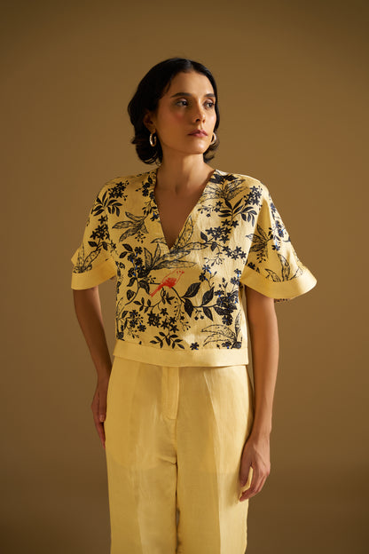 PRINTED CROP TOP WITH PANTS