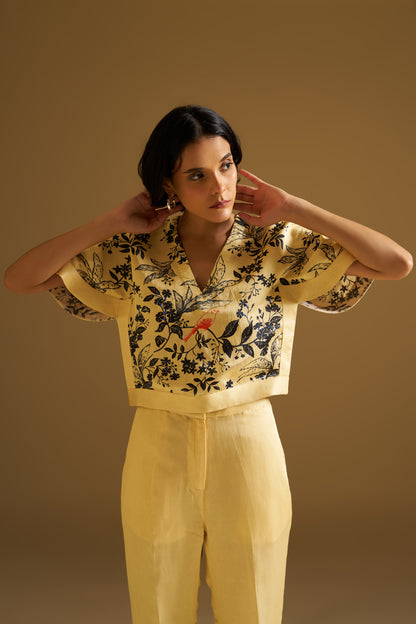 PRINTED CROP TOP WITH PANTS