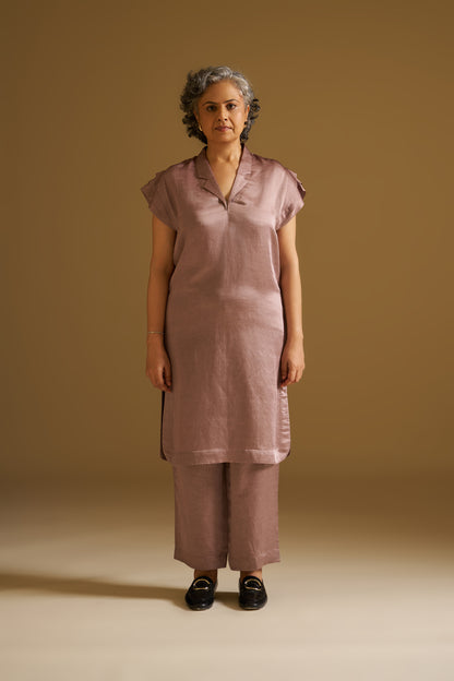 VINTAGE NUDE EMBROIDERED KURTA WITH PANTS