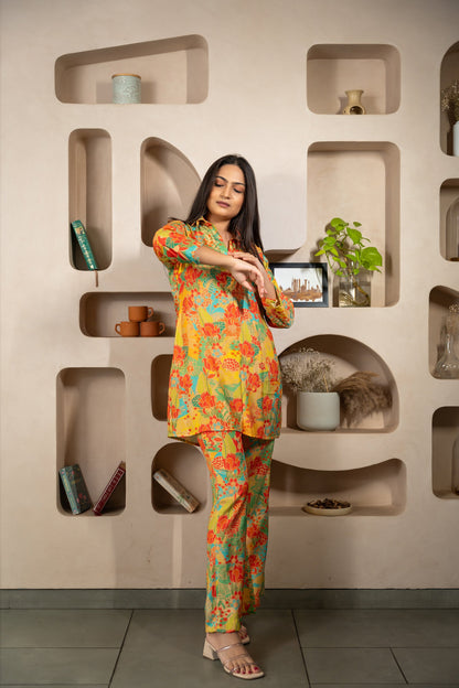 ANEESHA AGARWAL IN LEMONADE BREEZE MUSLIN CO-ORD SET