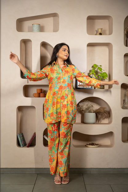 ANEESHA AGARWAL IN LEMONADE BREEZE MUSLIN CO-ORD SET