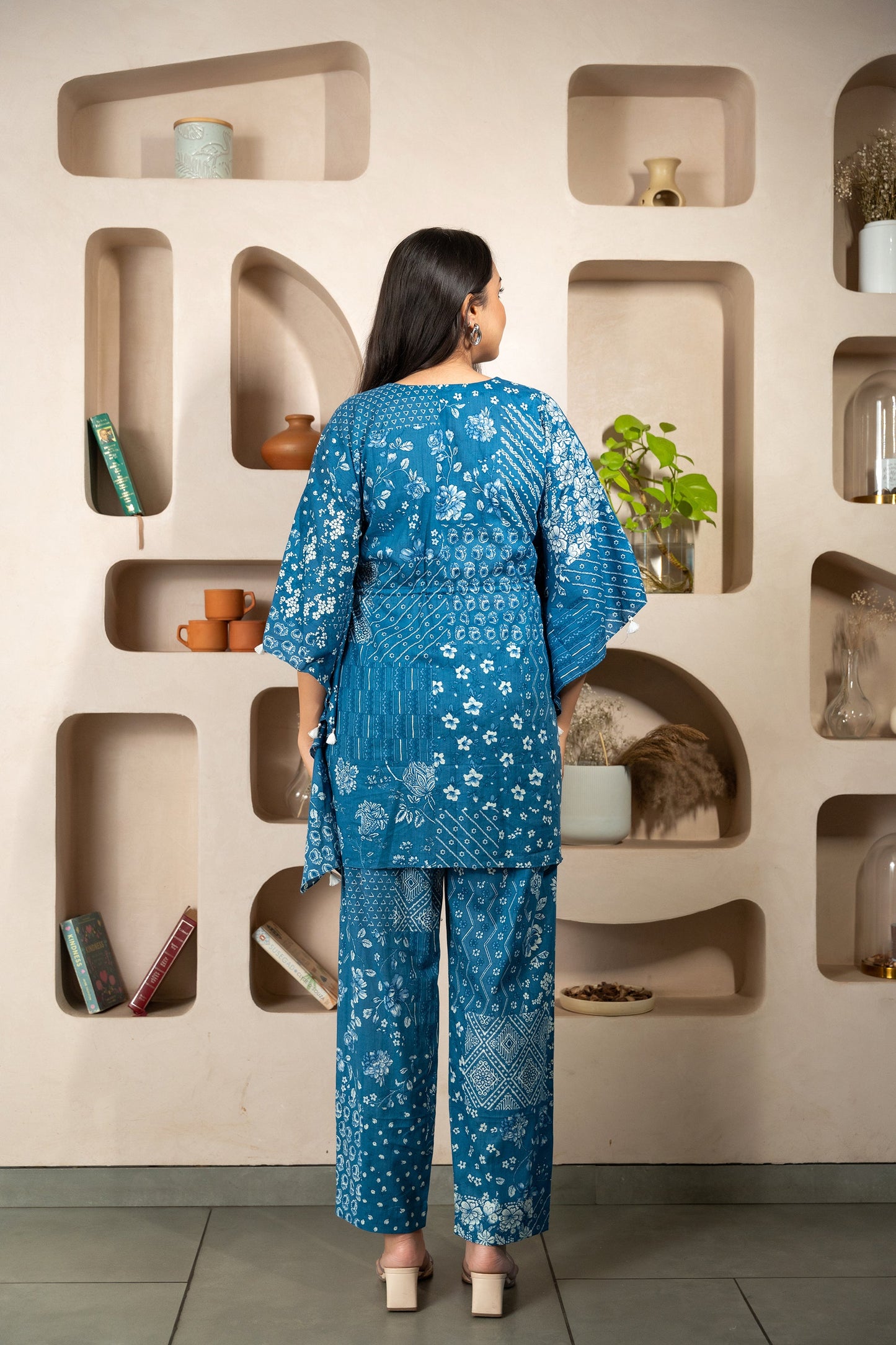 COTTON TABLE KAFTAN PAJAMA SET