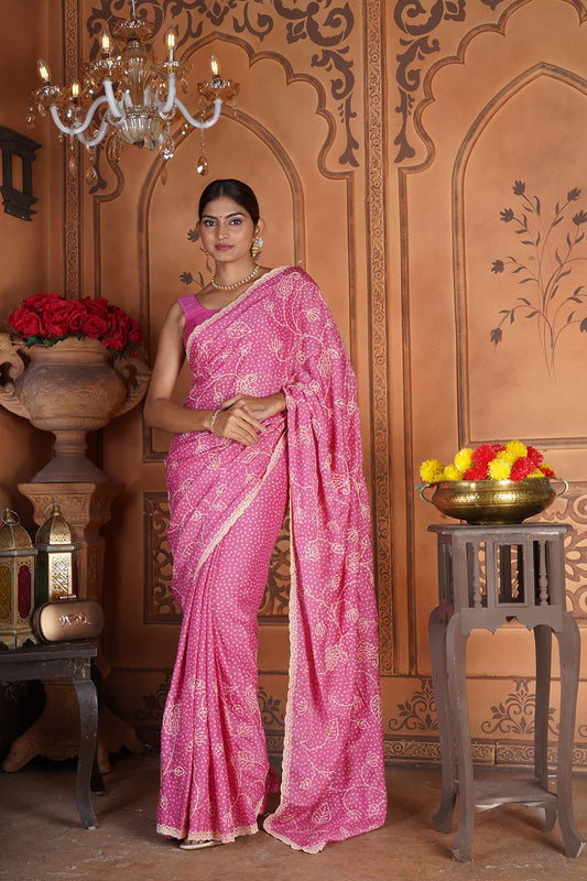 Gulabi Saree