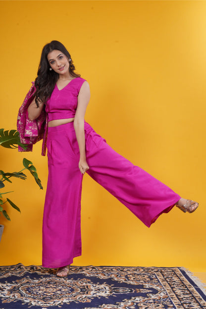 Banarasi Brocade Russian Silk Short Jacket Set