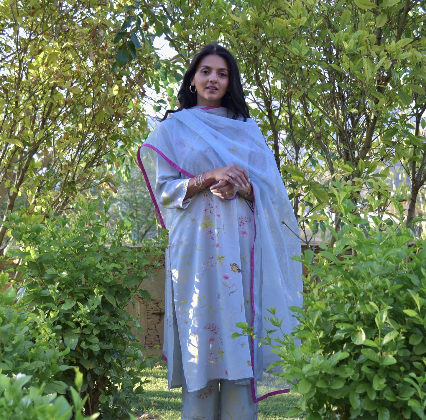 Sylvia Set With Cotton Dupatta