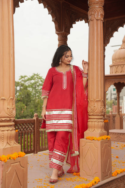 NAZAQAT SILK STRAIGHT SUIT SET