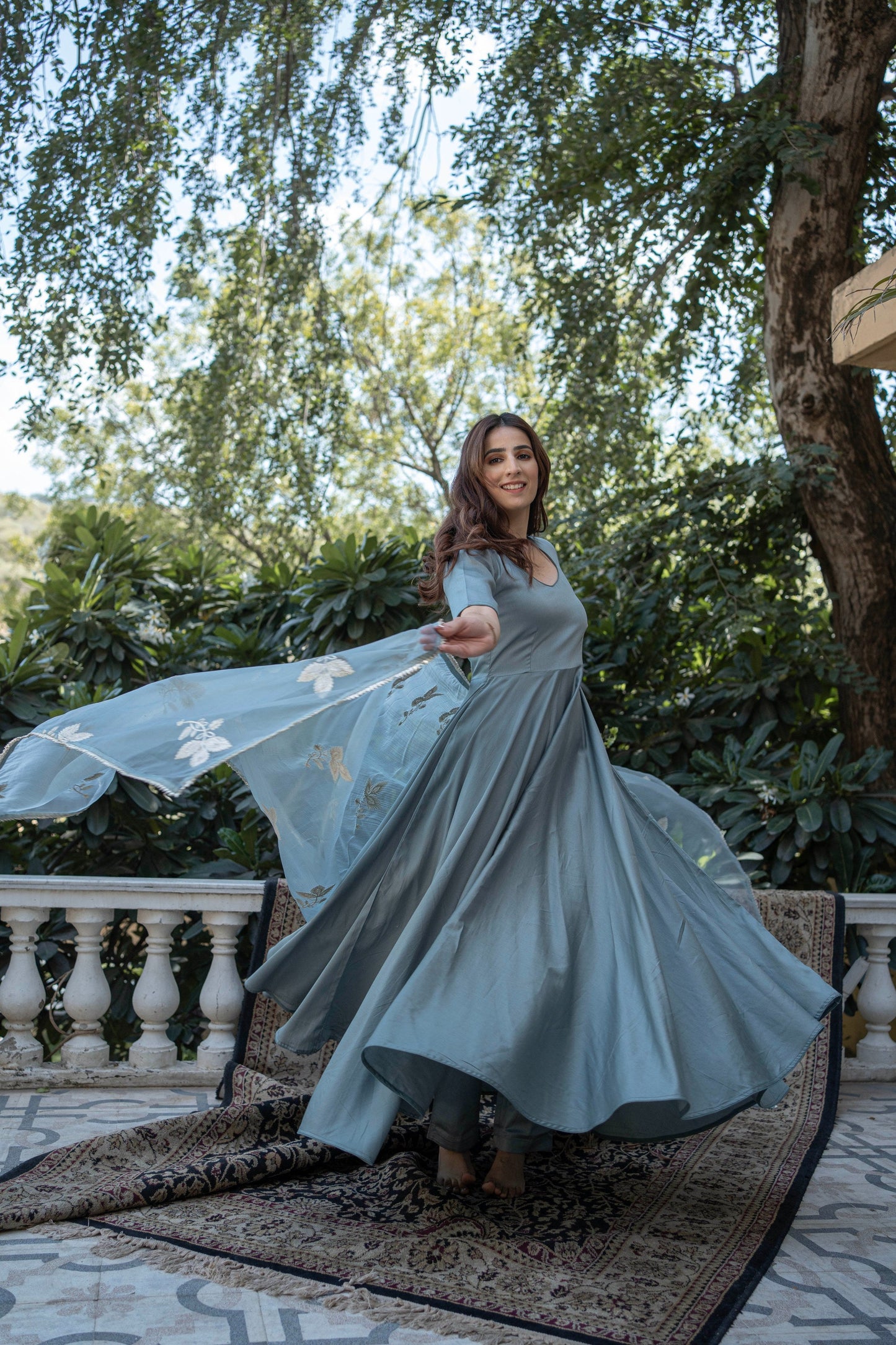 SKYBEACH COTTON GLAZE SUIT SET