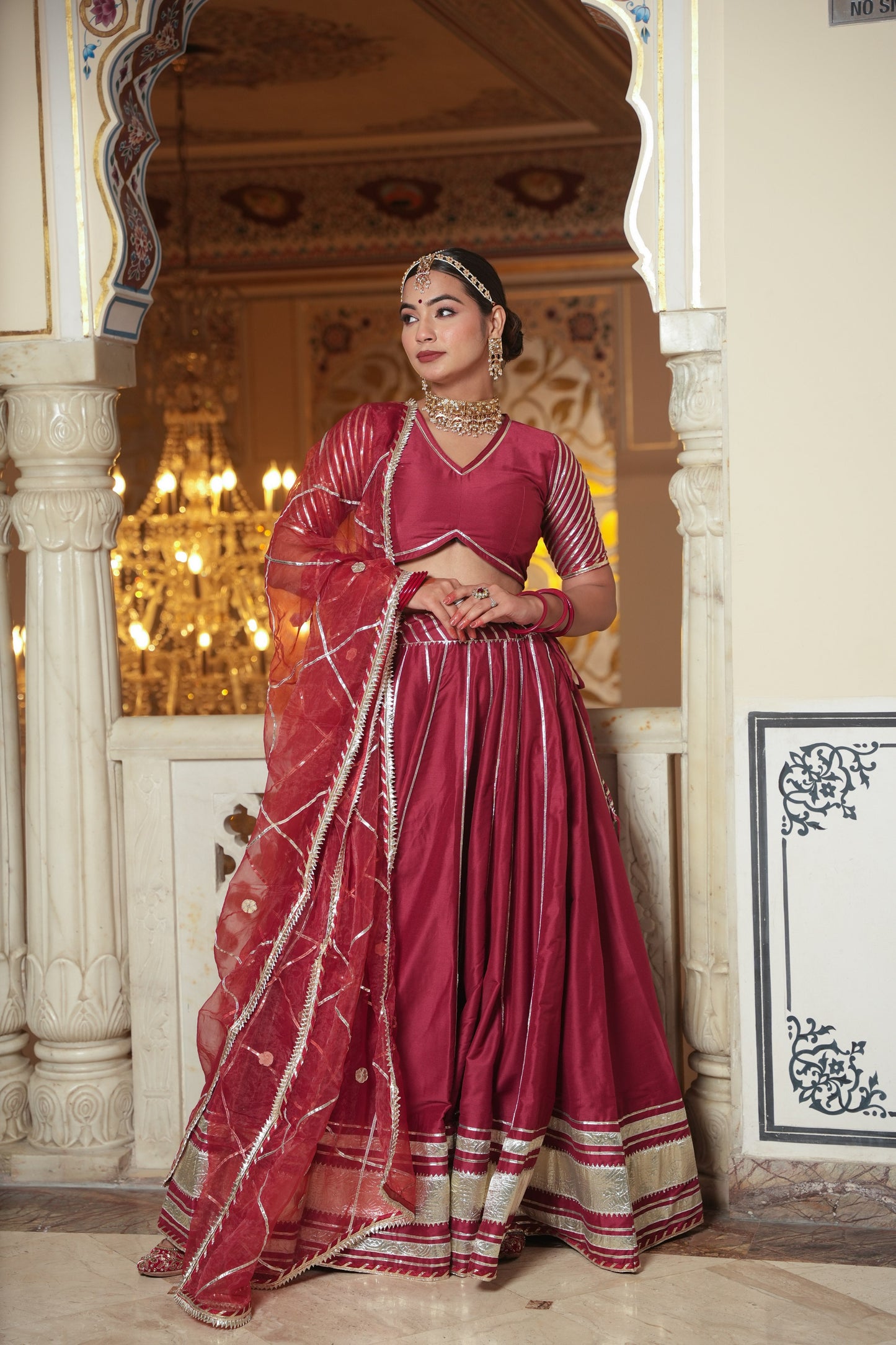 RAJWADA SILK LEHENGA SET