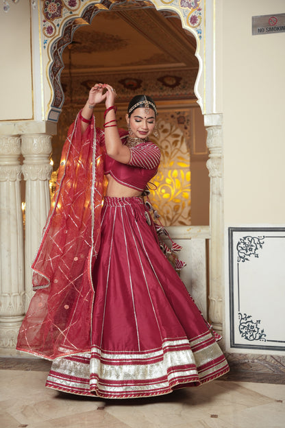 RAJWADA SILK LEHENGA SET
