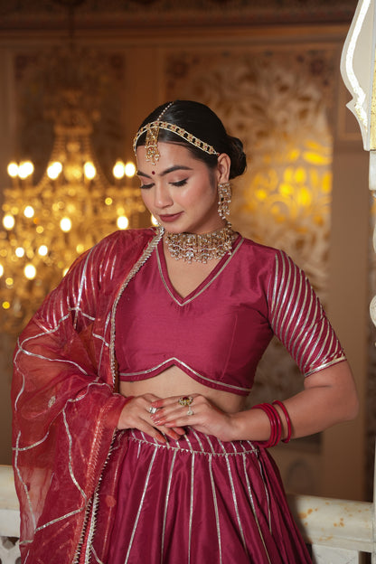 RAJWADA SILK LEHENGA SET
