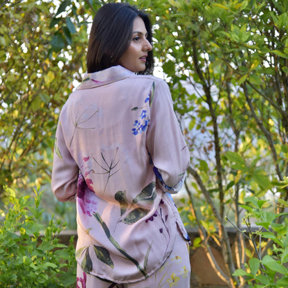 Clara Shirt - Onion Pink Floral Printed Shirt