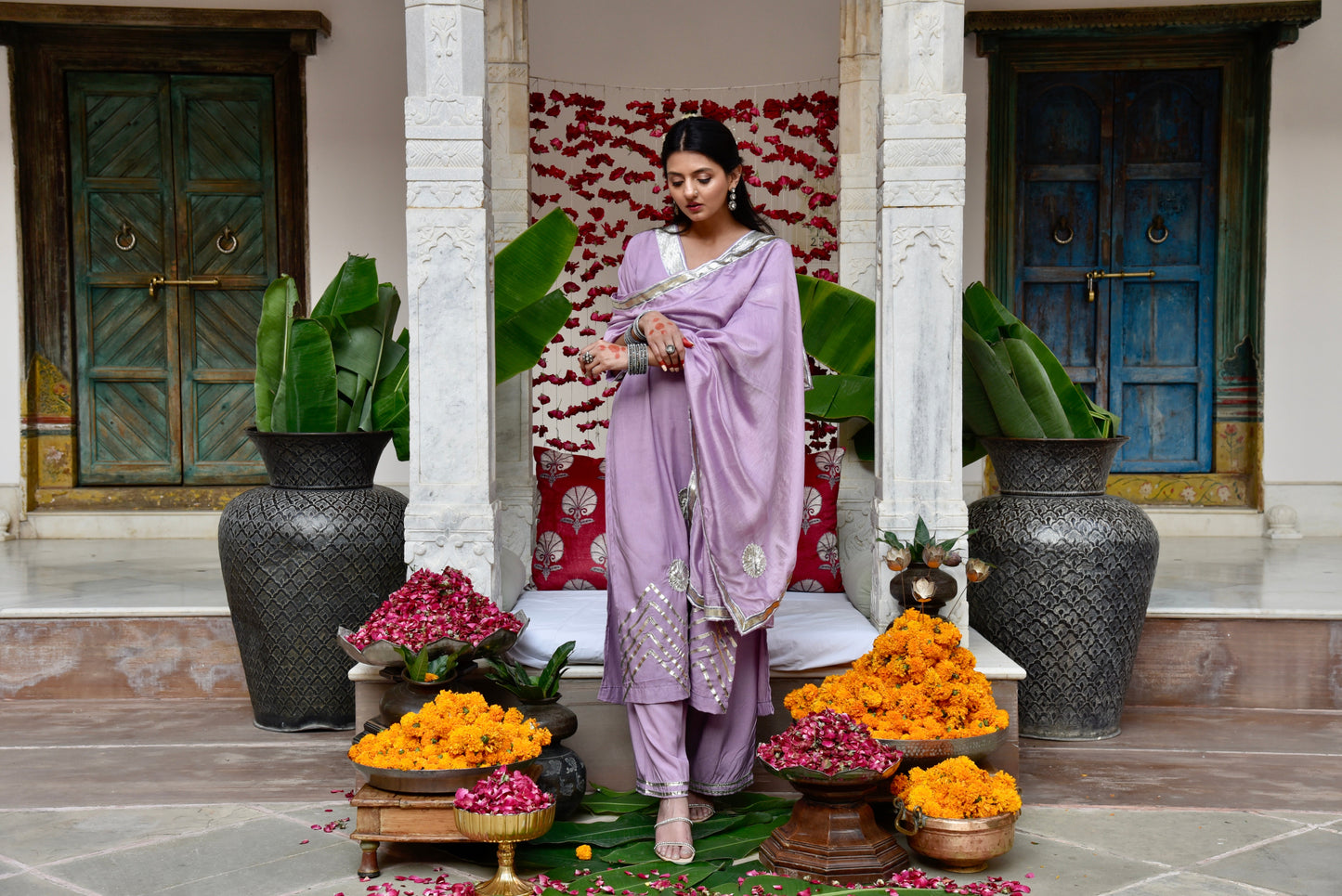 Kashni Set - Lavender 3-Piece Kurta Set