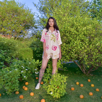 Juniper Set - Cream Floral Printed Co-Ord Set