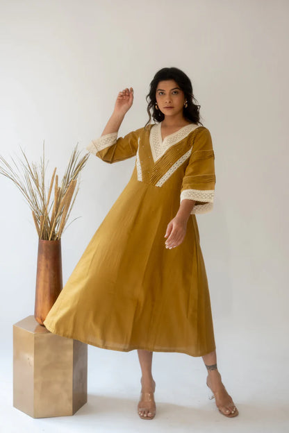 Vernal Spice Rust dress