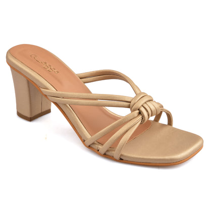 Knot Gold Heels