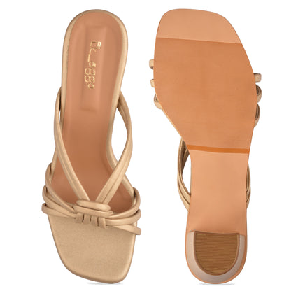 Knot Gold Heels