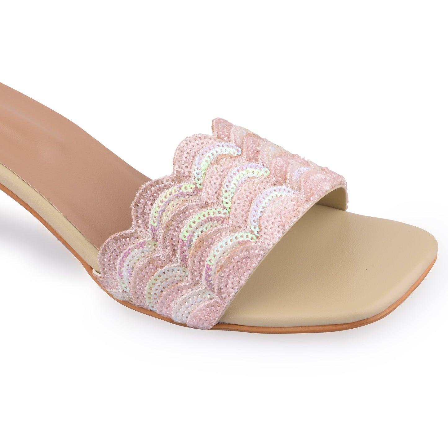Pink Scallop Heels