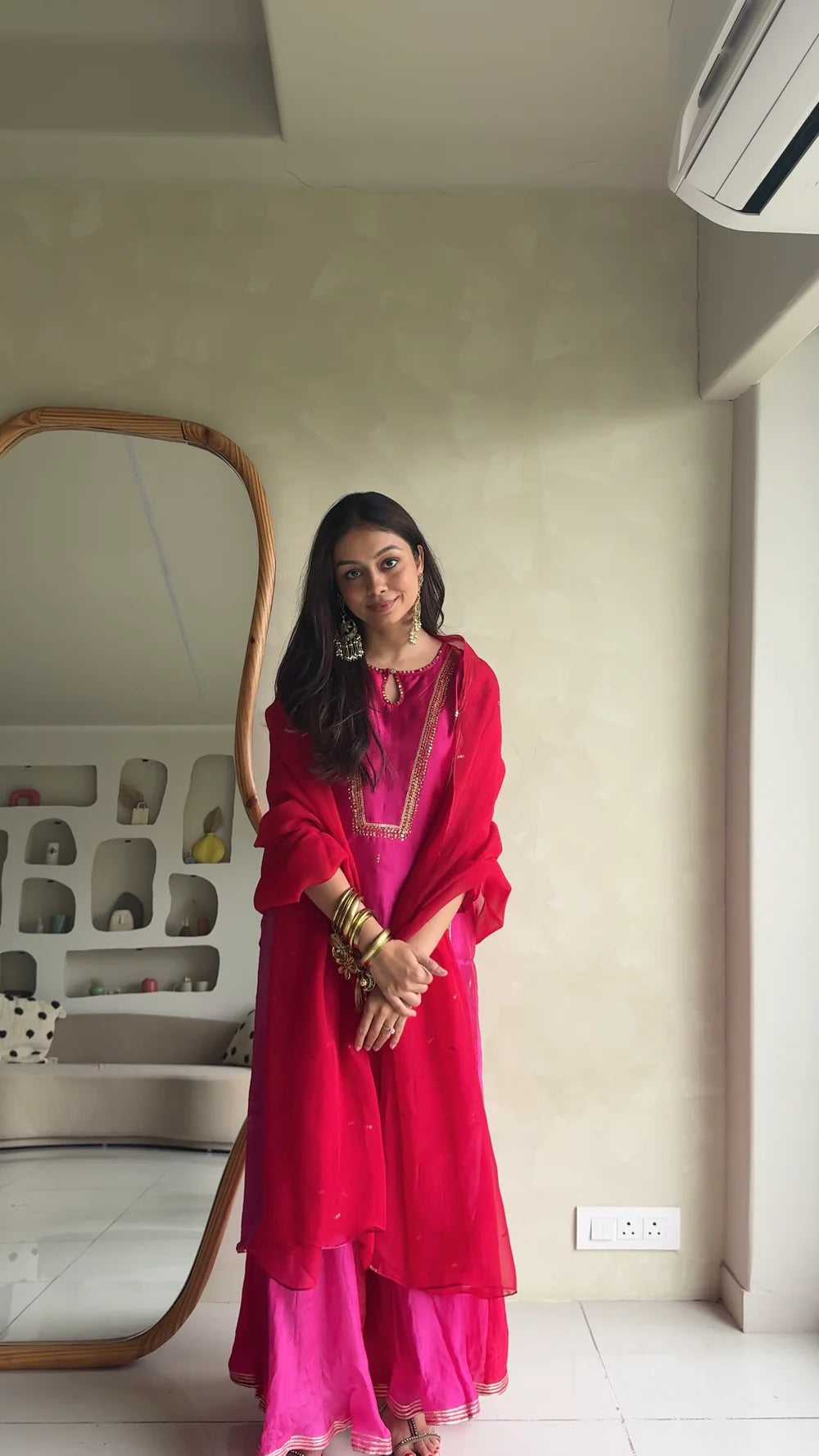 ORGANZA SILK FESTIVE KURTA SET