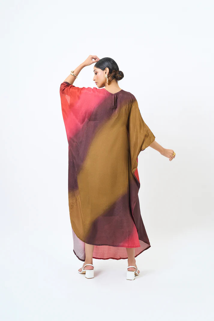 Red Rime kaftan dress