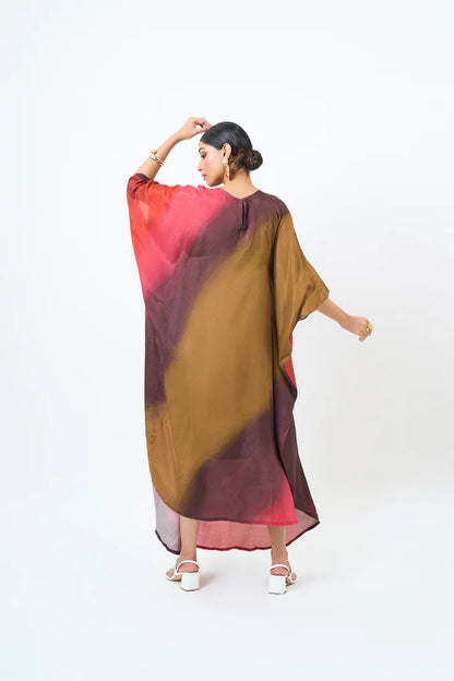 Red Rime kaftan dress