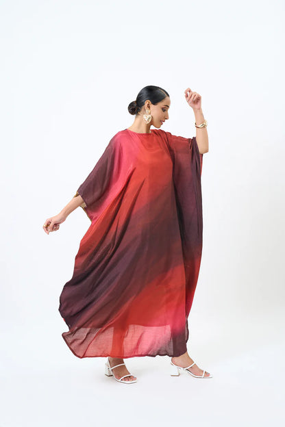 Red Rime kaftan dress