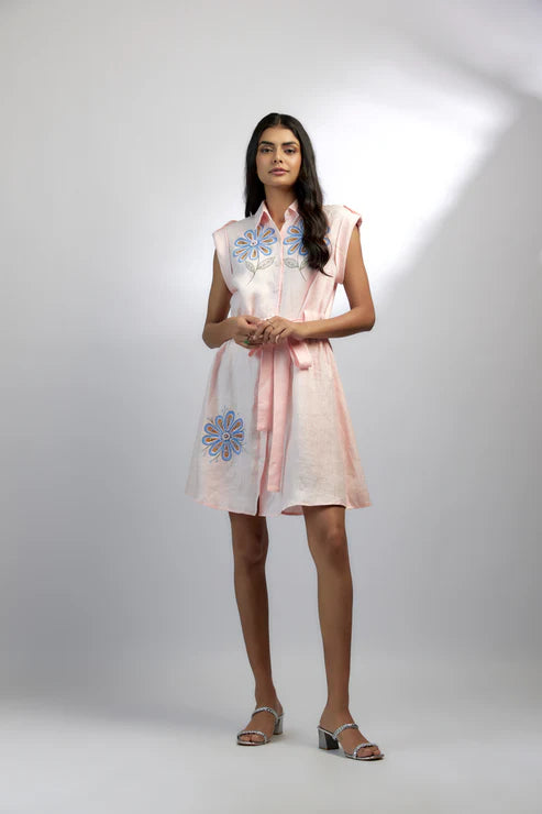 Pink Hemp Shirt dress