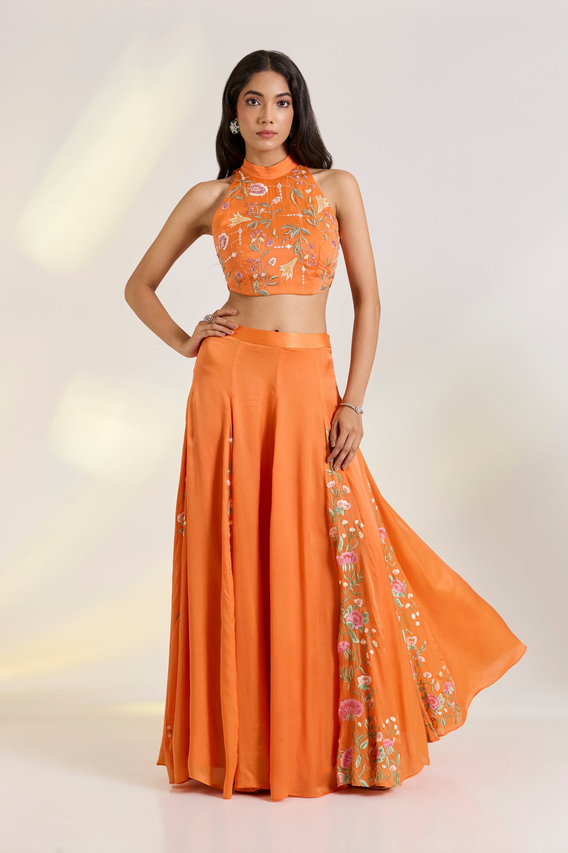 Tangerine Skirt Set