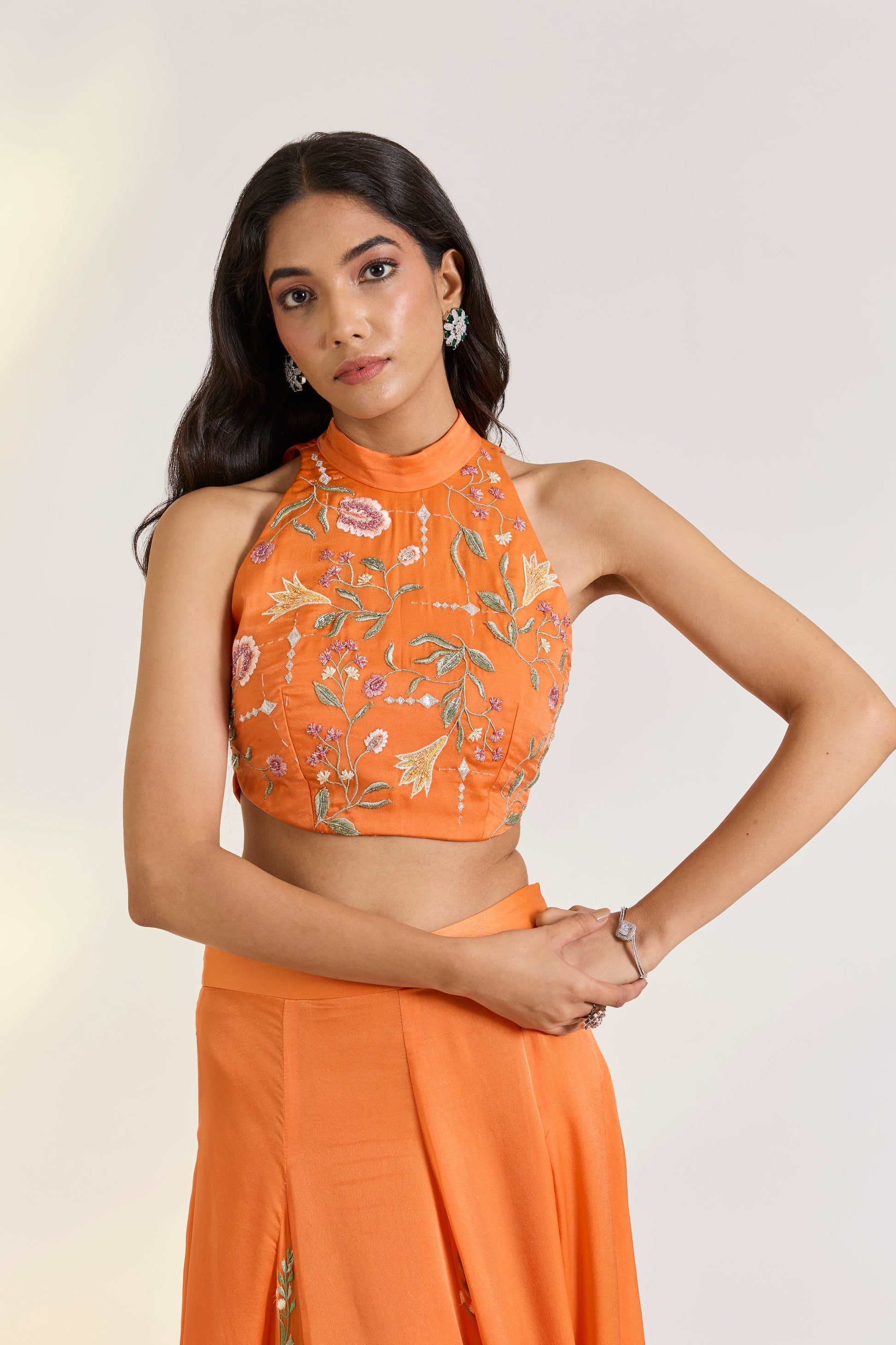 Tangerine Skirt Set
