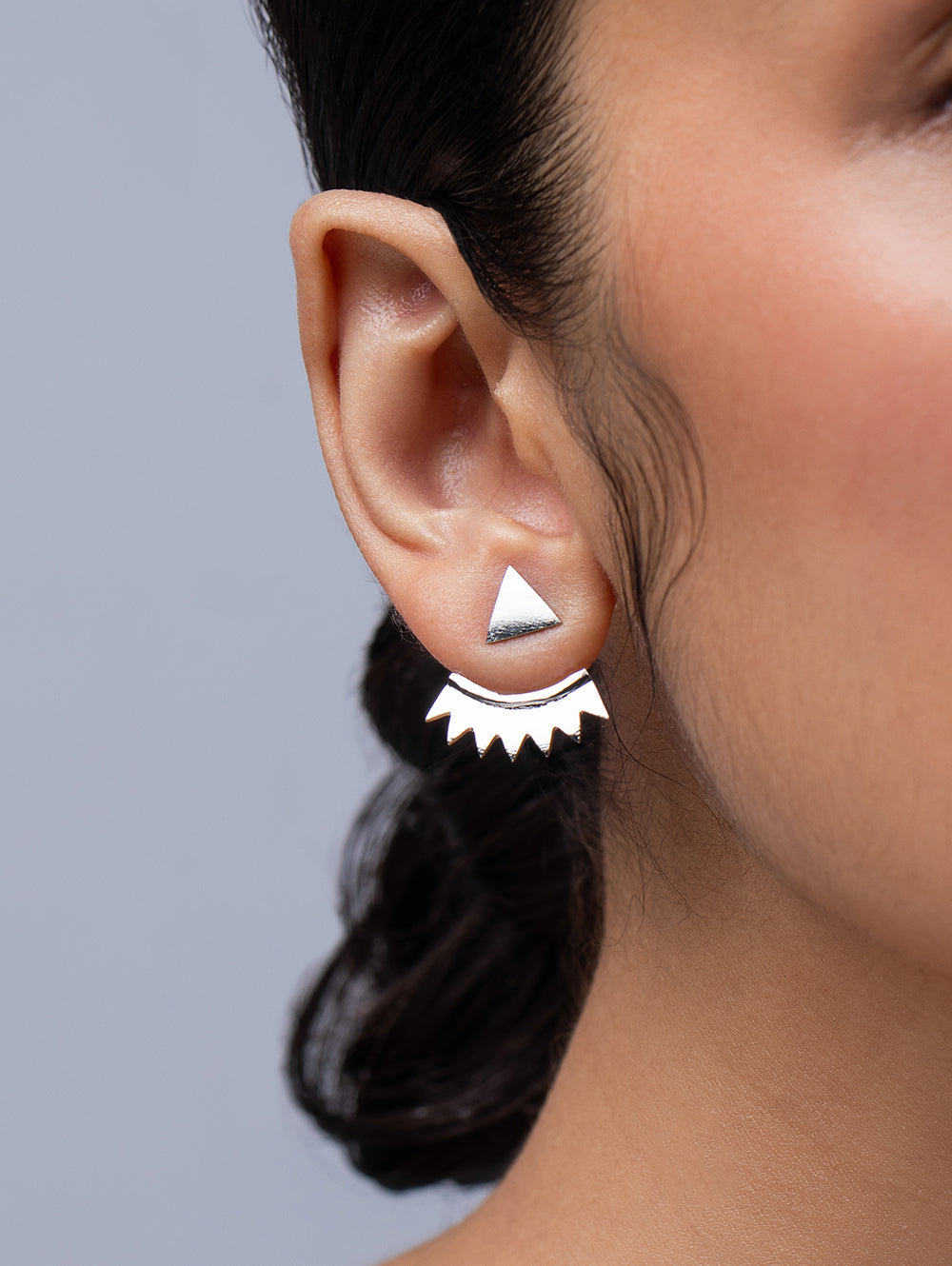 Triangular Jacket Earrings