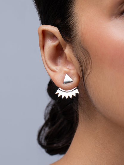Triangular Jacket Earrings