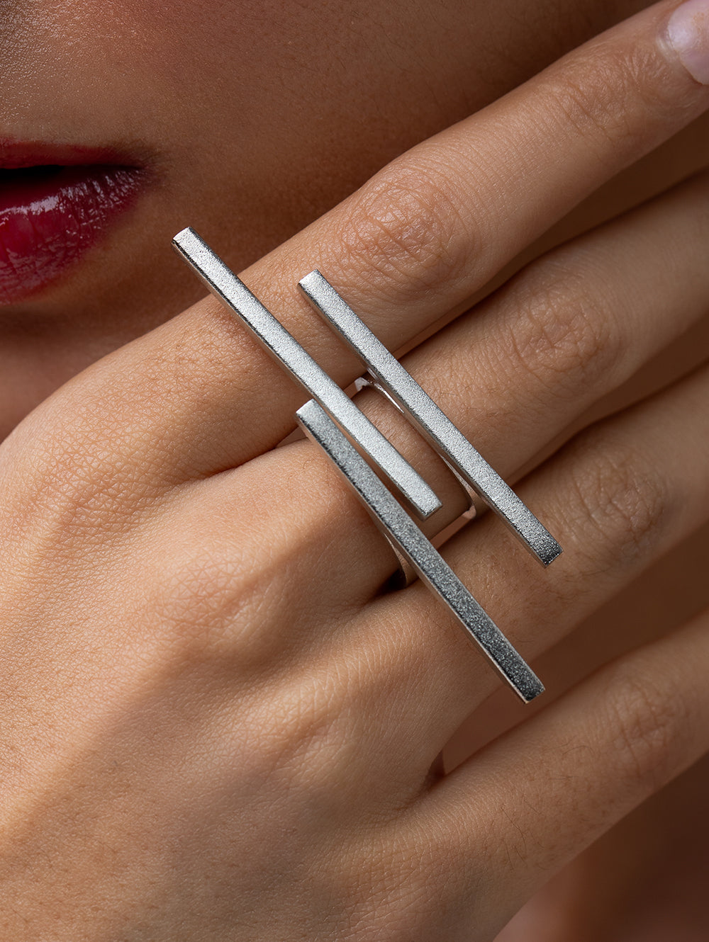 Layered Line Ring