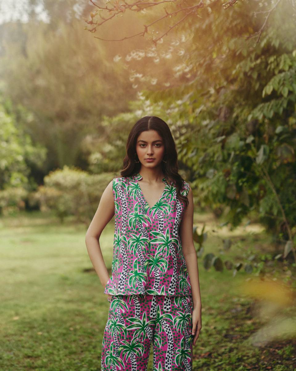 Palm Print Hemp Co-ord Set