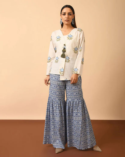 Short Kurta Top with Sharara Pant