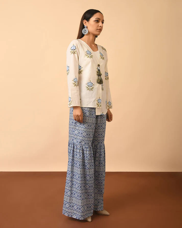 Short Kurta Top with Sharara Pant