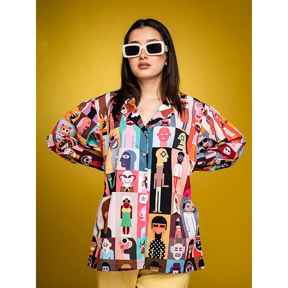 FUGA Play All Day Oversized Shirt Multi-Color