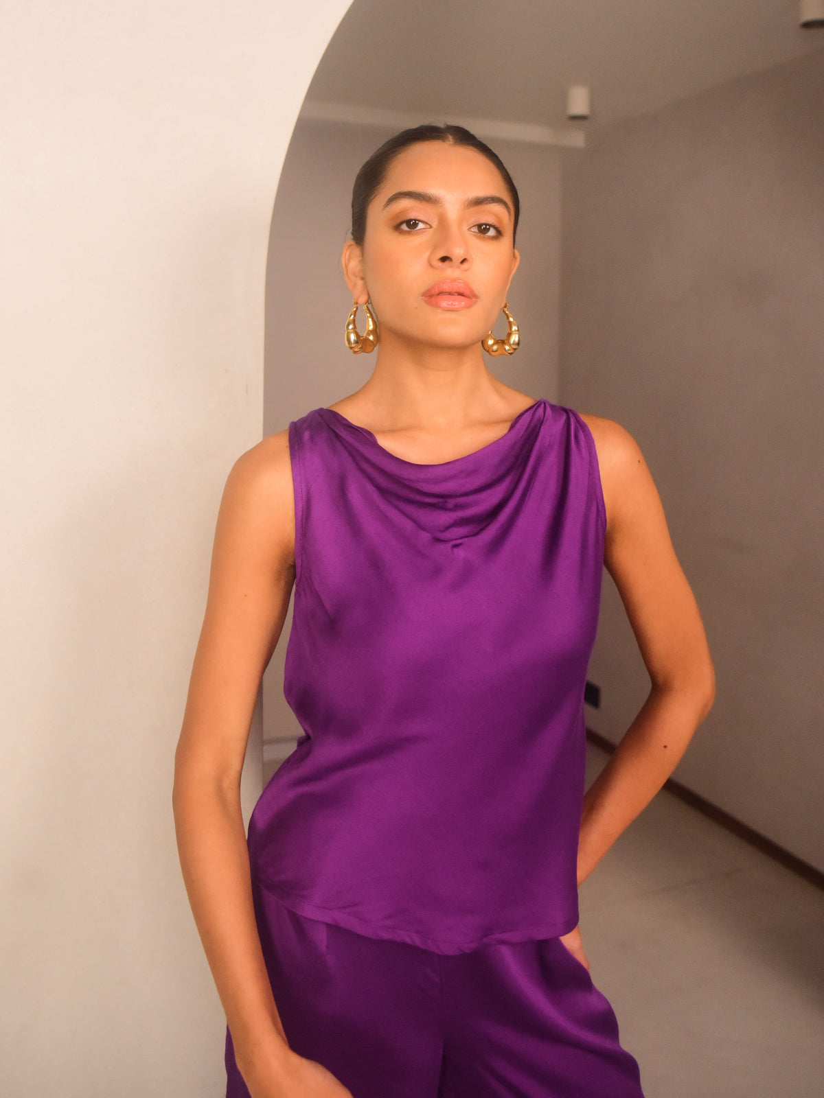 Freya Modal Cowl Top