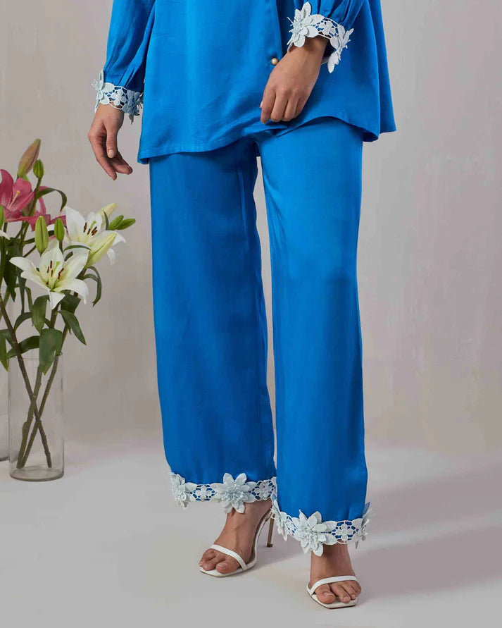 Blue Satin Co-ord set