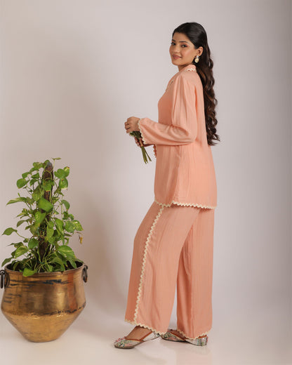 Peach Radiance Co-ord Set