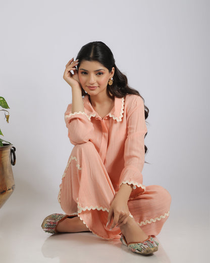 Peach Radiance Co-ord Set