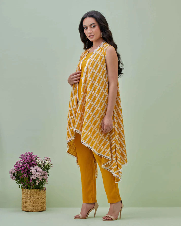 Sunshine Chanderi Cape Set