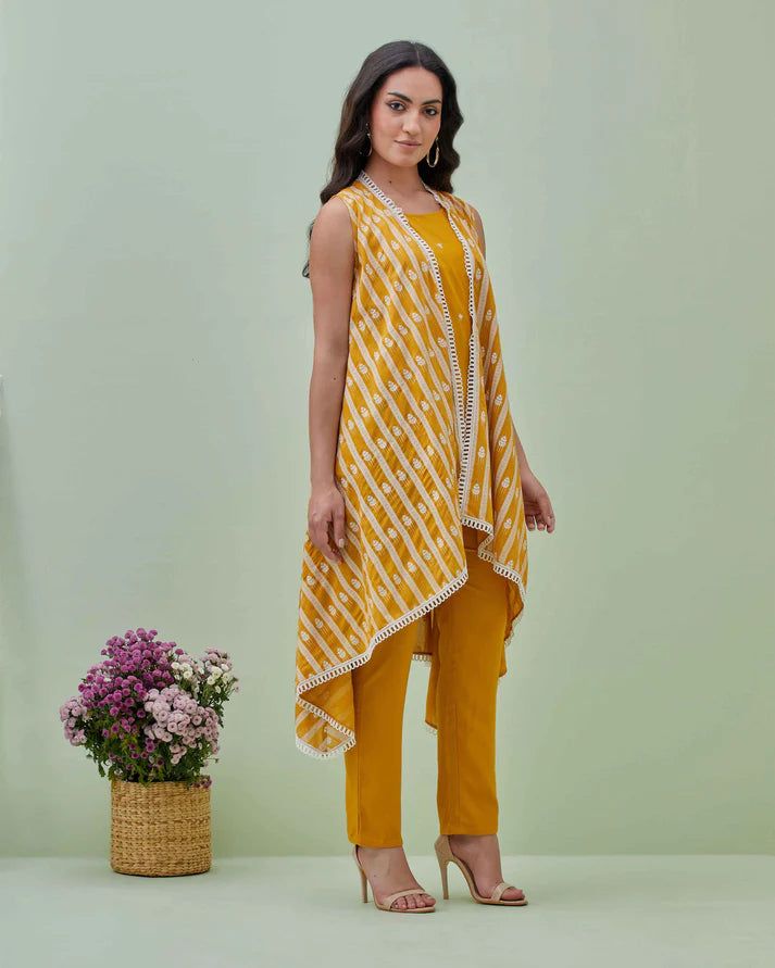 Sunshine Chanderi Cape Set