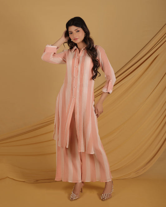 Stripe Sunrise Kurta & Pant Set.
