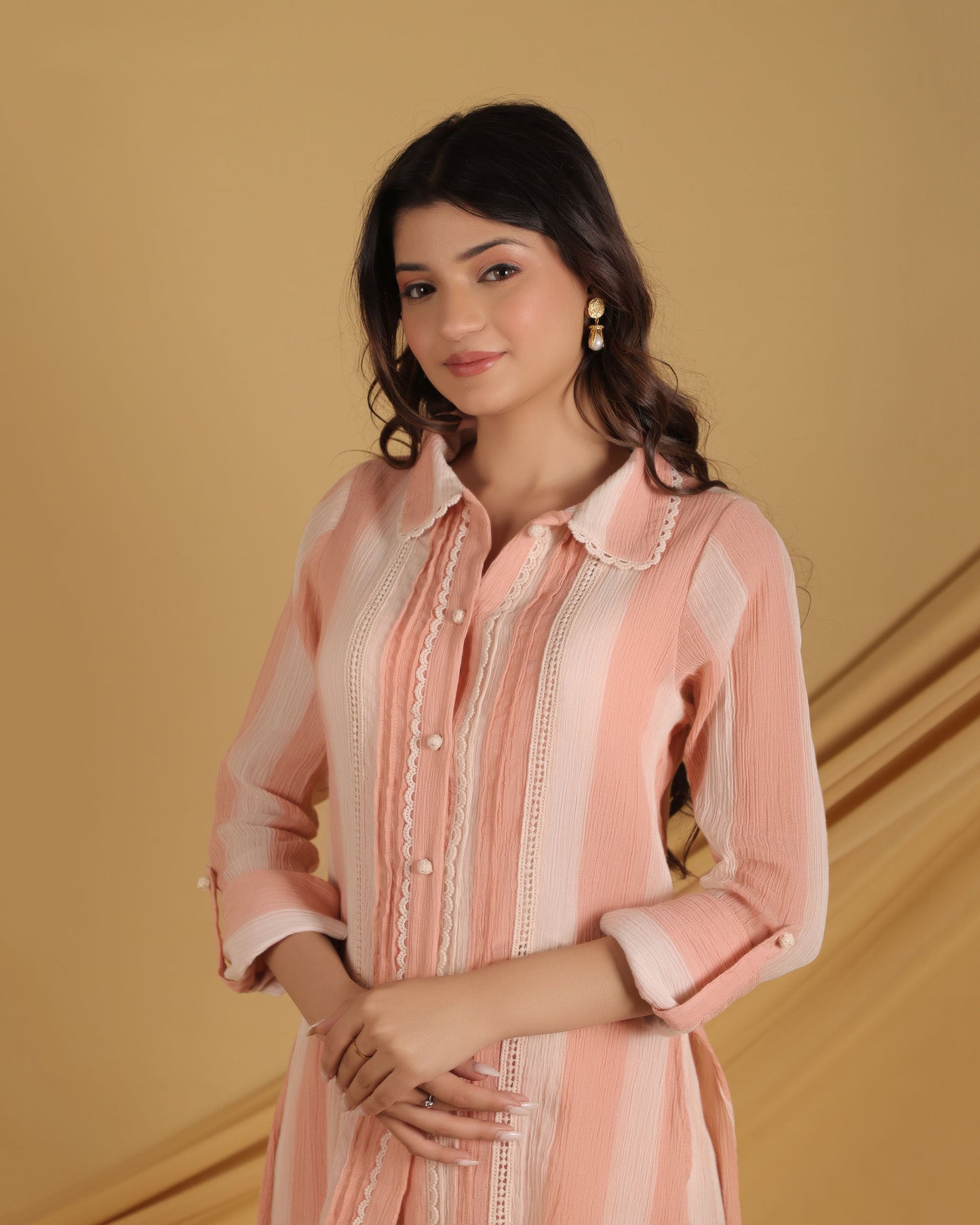 Stripe Sunrise Kurta & Pant Set.