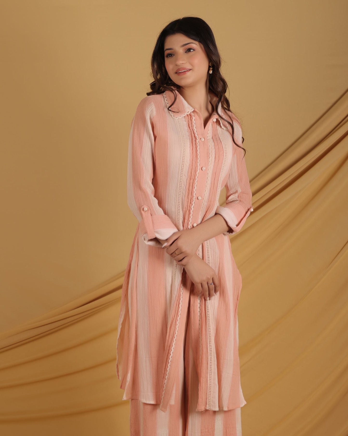 Stripe Sunrise Kurta & Pant Set.