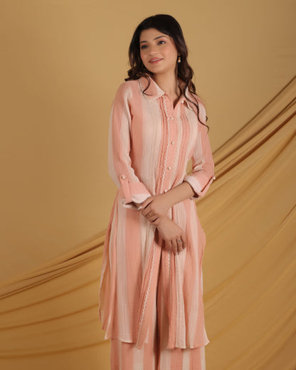 Stripe Sunrise Kurta & Pant Set.