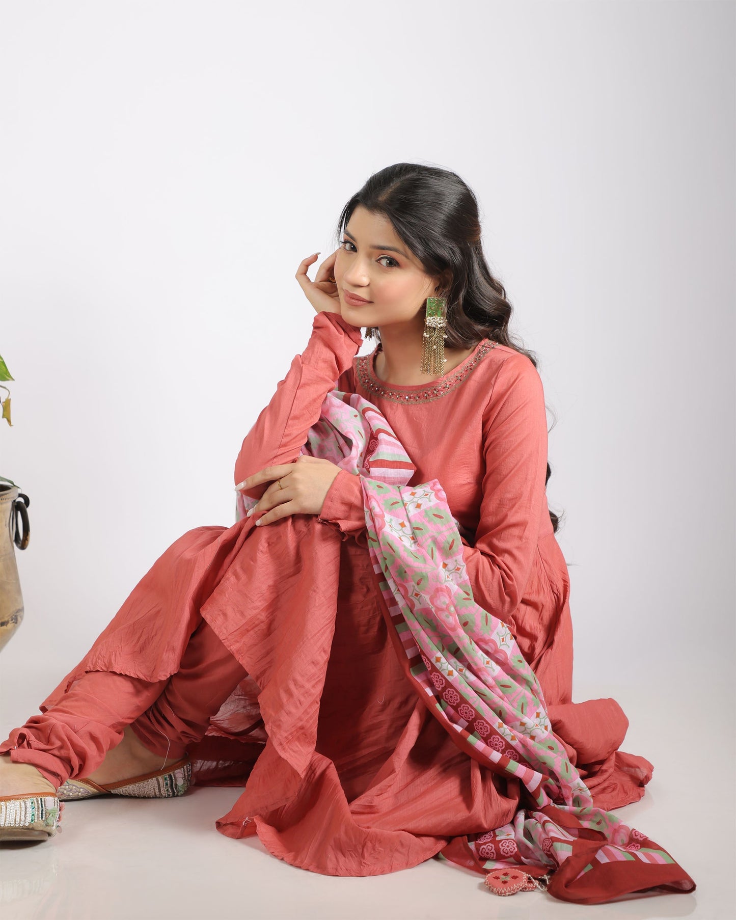 Flora Bloom Kurta, Pant & Dupatta Set.