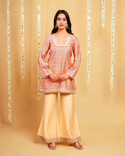 Rose Twilight Sharara Set