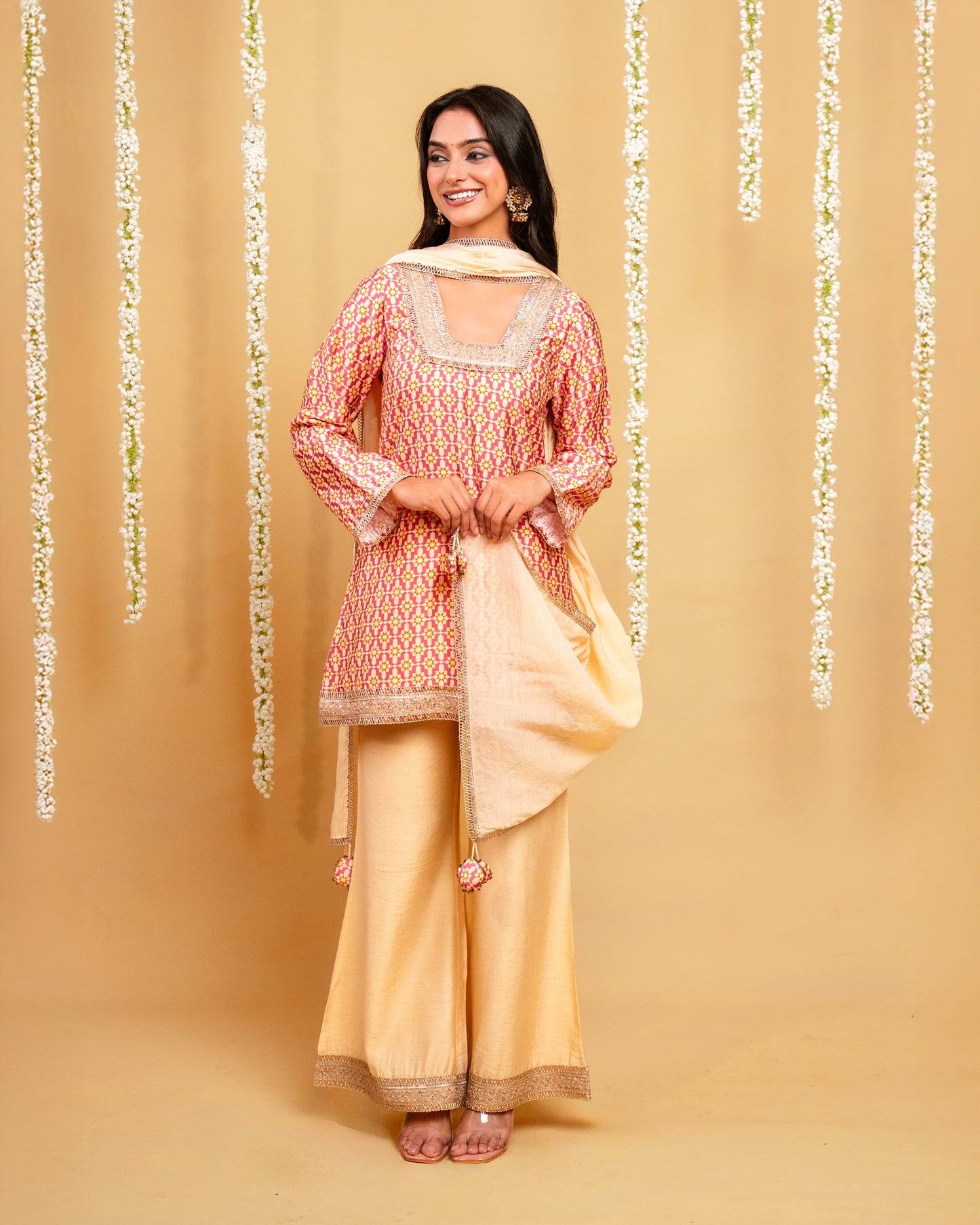 Rose Twilight Sharara Set